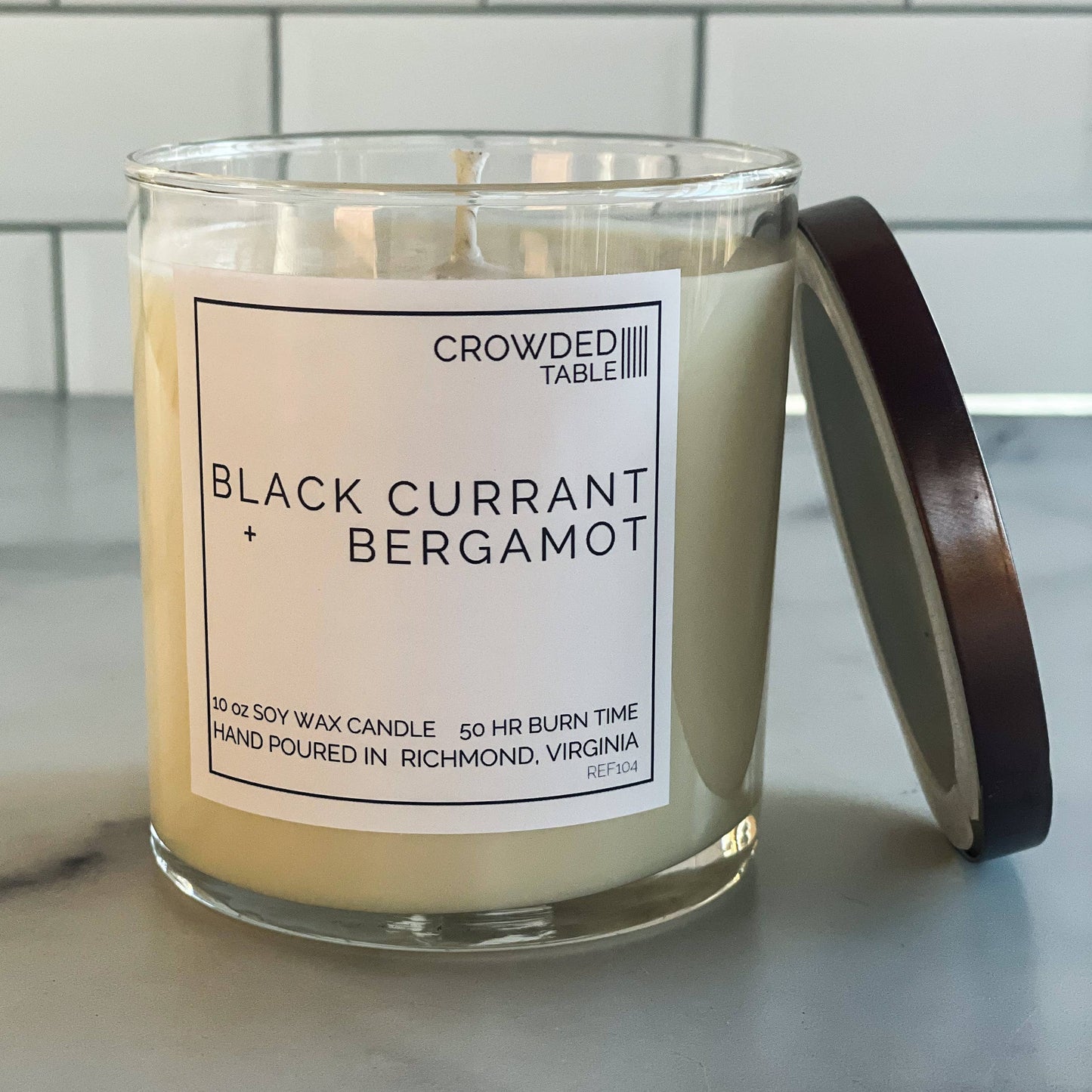 Black Currant + Bergamot 10 oz. Pure Soy Wax Candle