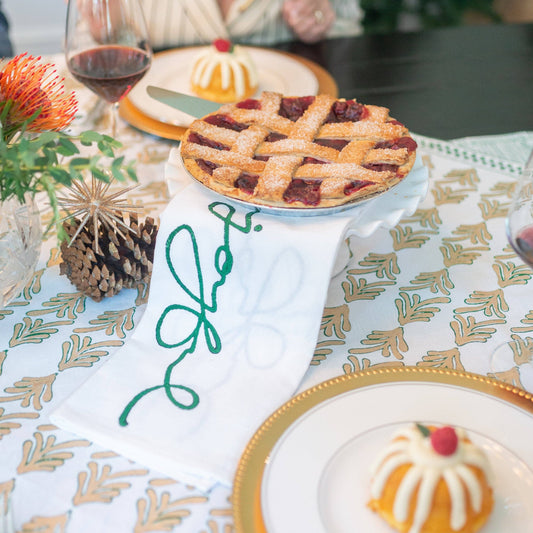 Tea Towel - Joyful, Evergreen