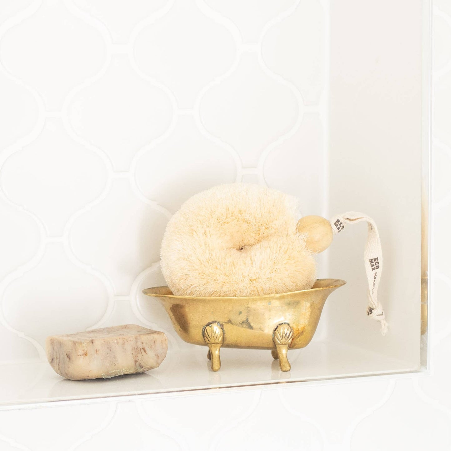 Spa Shower Puff Body Brush - All Natural: Natural