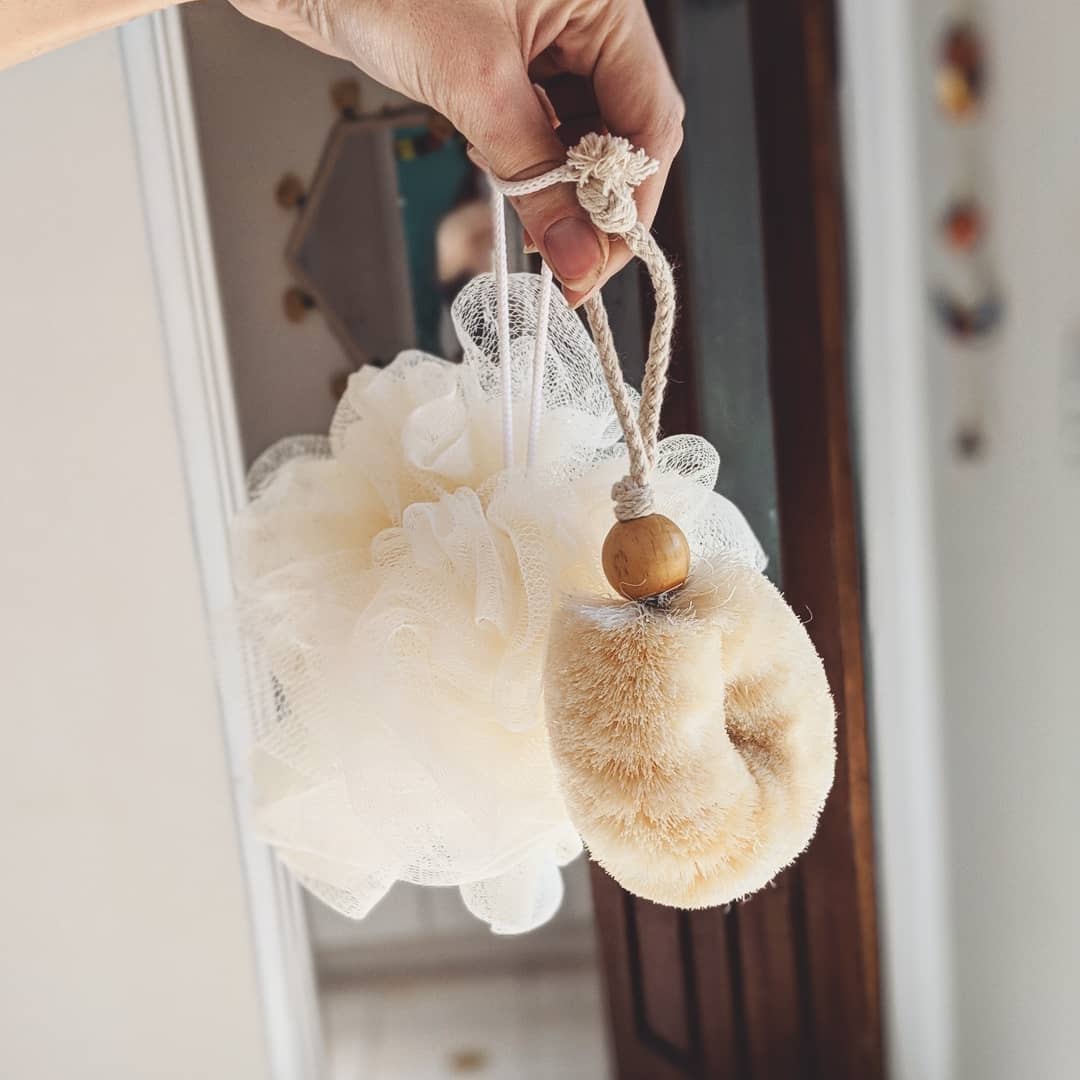 Spa Shower Puff Body Brush - All Natural: Natural