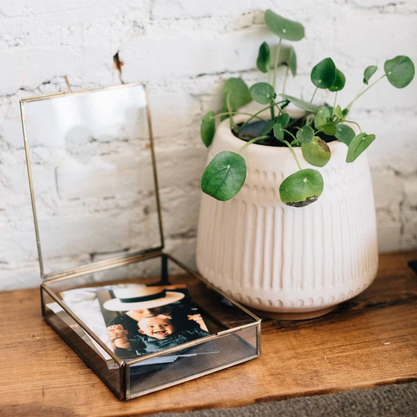 Antiqued Brass Keepsake Box