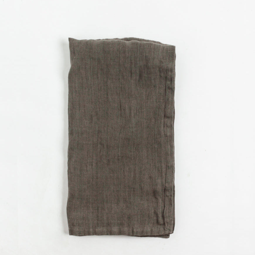 Folded gray fabric on a white background