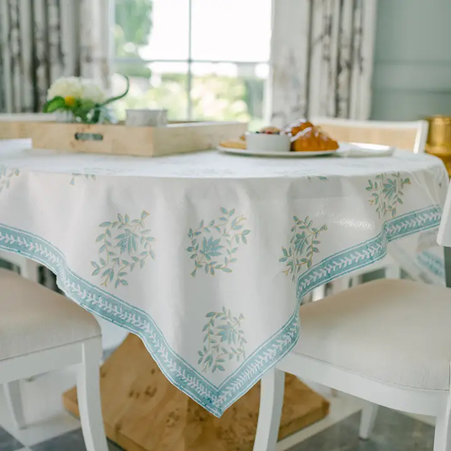 Tablecloth - Lotus (Large), Saltwater & Neutral