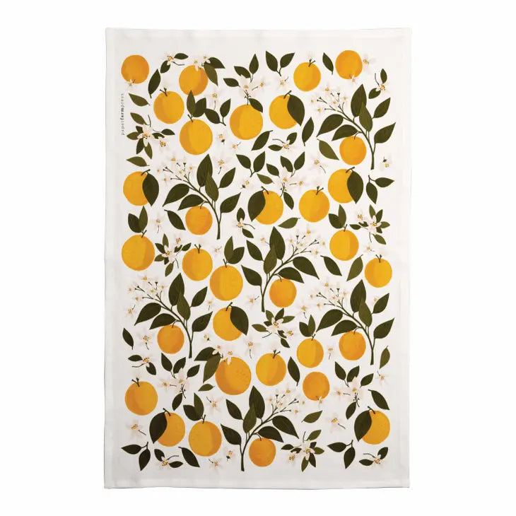 Orange Orchard Tea Towel