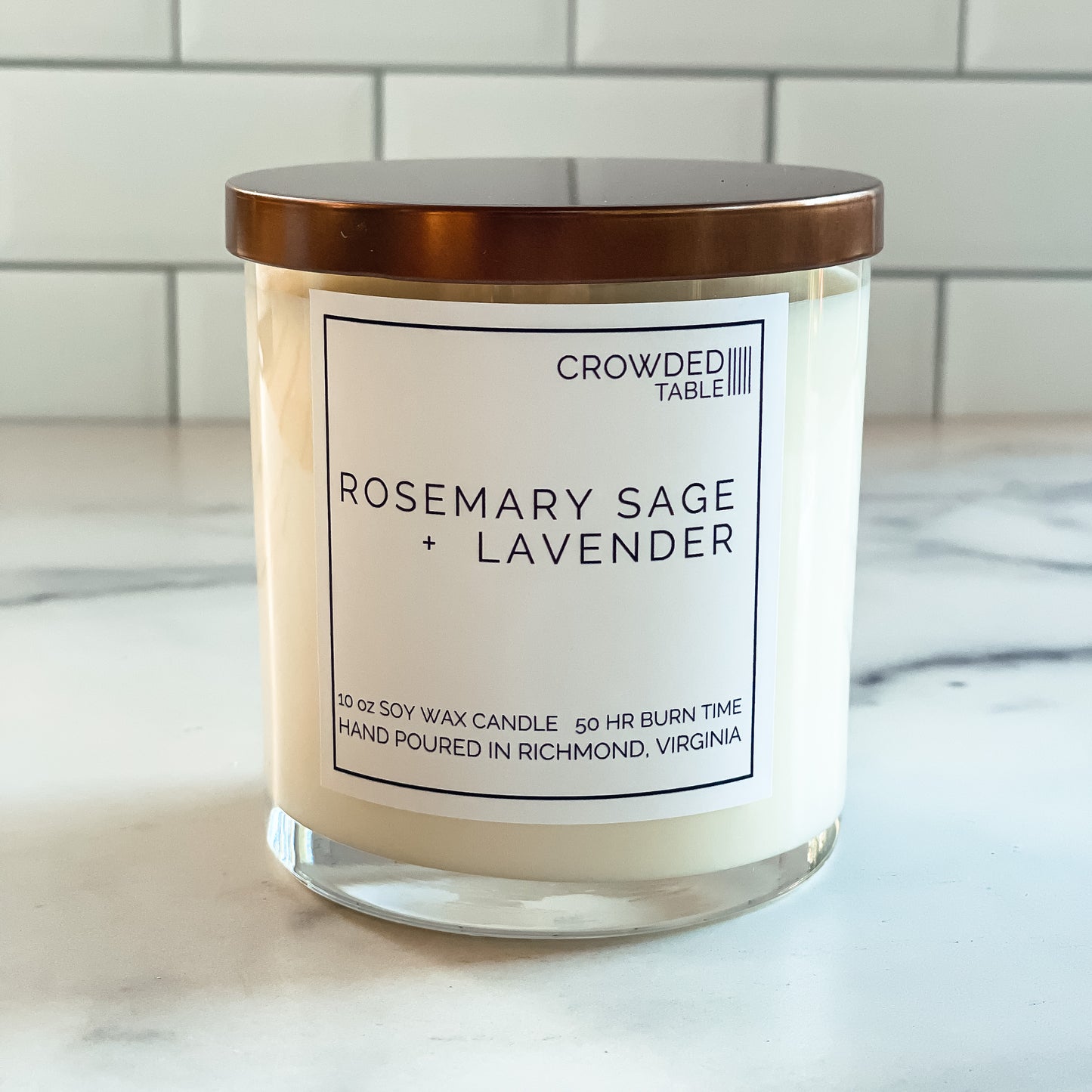 Rosemary Sage + Lavender 10 Oz. Pure Soy Wax Candle