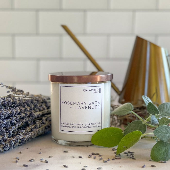 Rosemary Sage + Lavender 10 Oz. Pure Soy Wax Candle