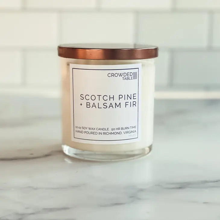 Scotch Pine + Balsam Fir 10 oz. Pure Soy Wax Candle