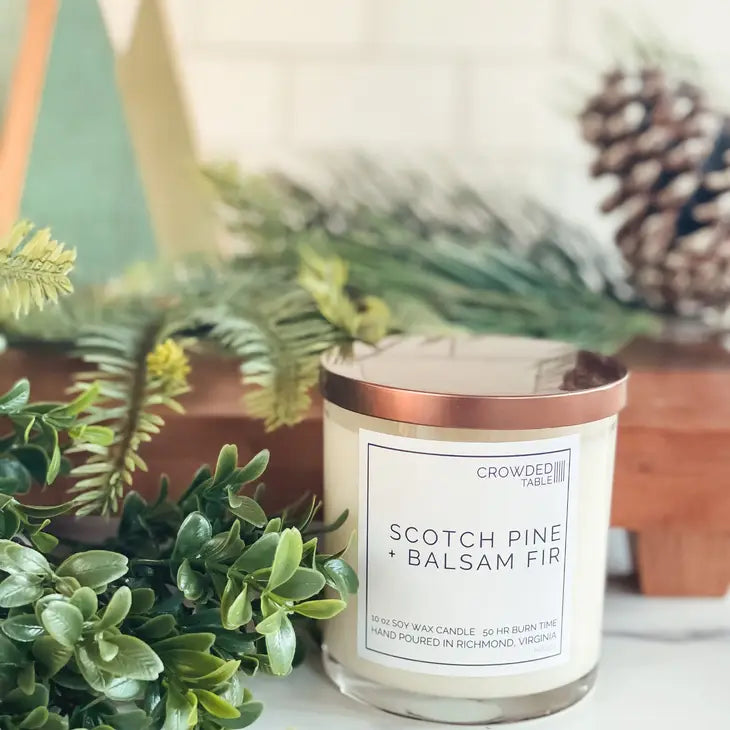 Scotch Pine + Balsam Fir 10 oz. Pure Soy Wax Candle