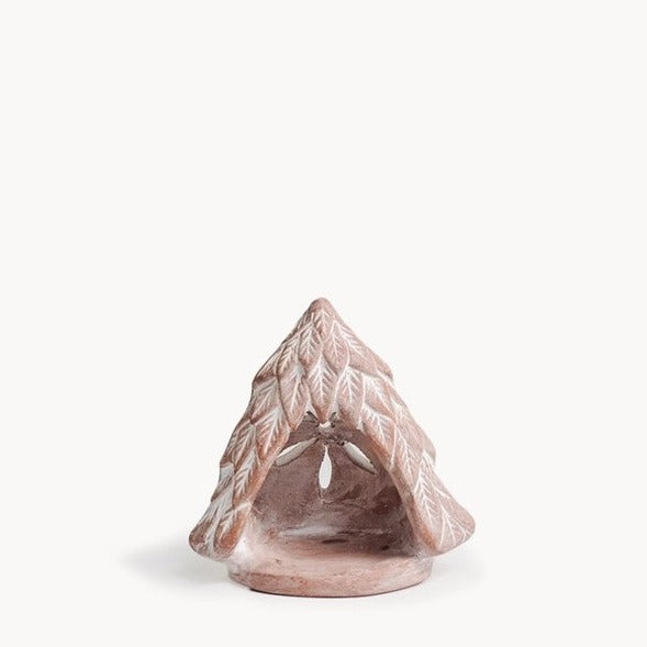 Terracotta Tea Light Candle Holder - Tree