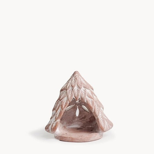 Terracotta Tea Light Candle Holder - Tree