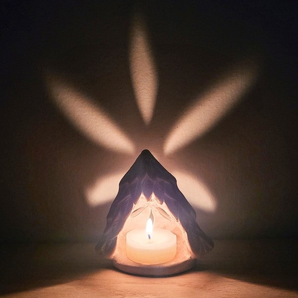 Terracotta Tea Light Candle Holder - Tree