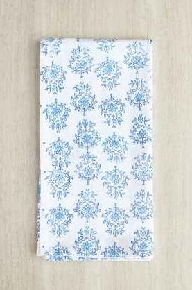 Tea Towel - Lotus, Uniform Blue & Navy