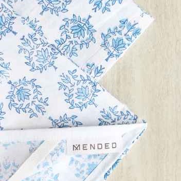 Tea Towel - Lotus, Uniform Blue & Navy