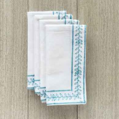 Vine Border Dinner Napkins (Available in 2 Colors)