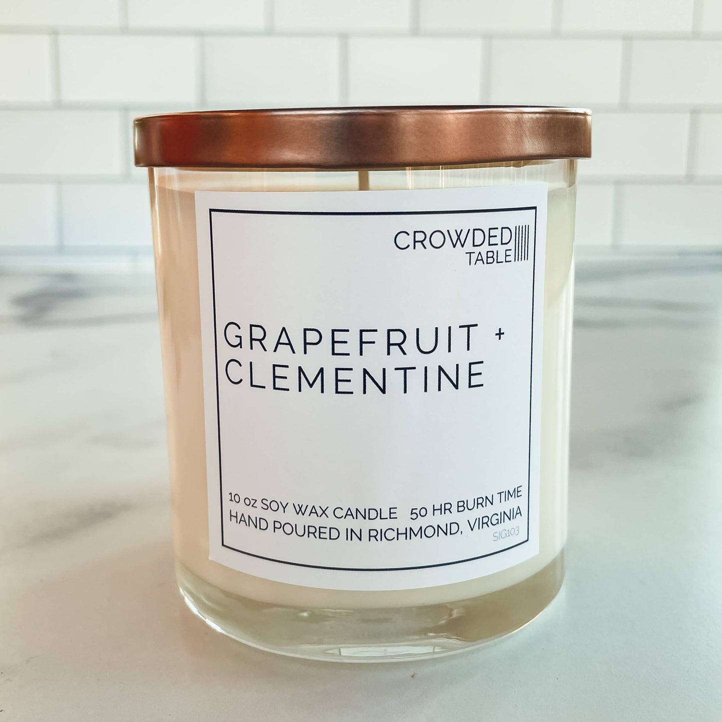 Grapefruit + Clementine 10 Oz. Pure Soy Wax Candle