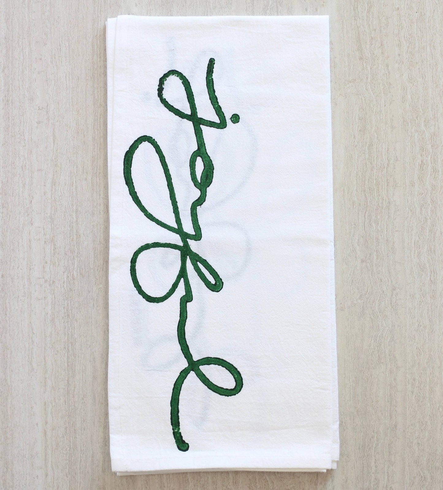 Tea Towel - Joyful, Evergreen