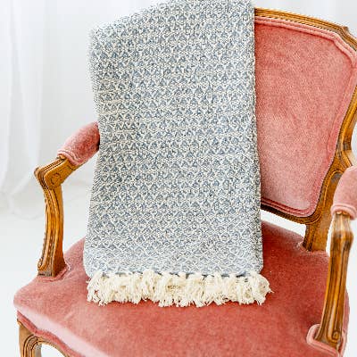 Sky Cotton Yarn Throw