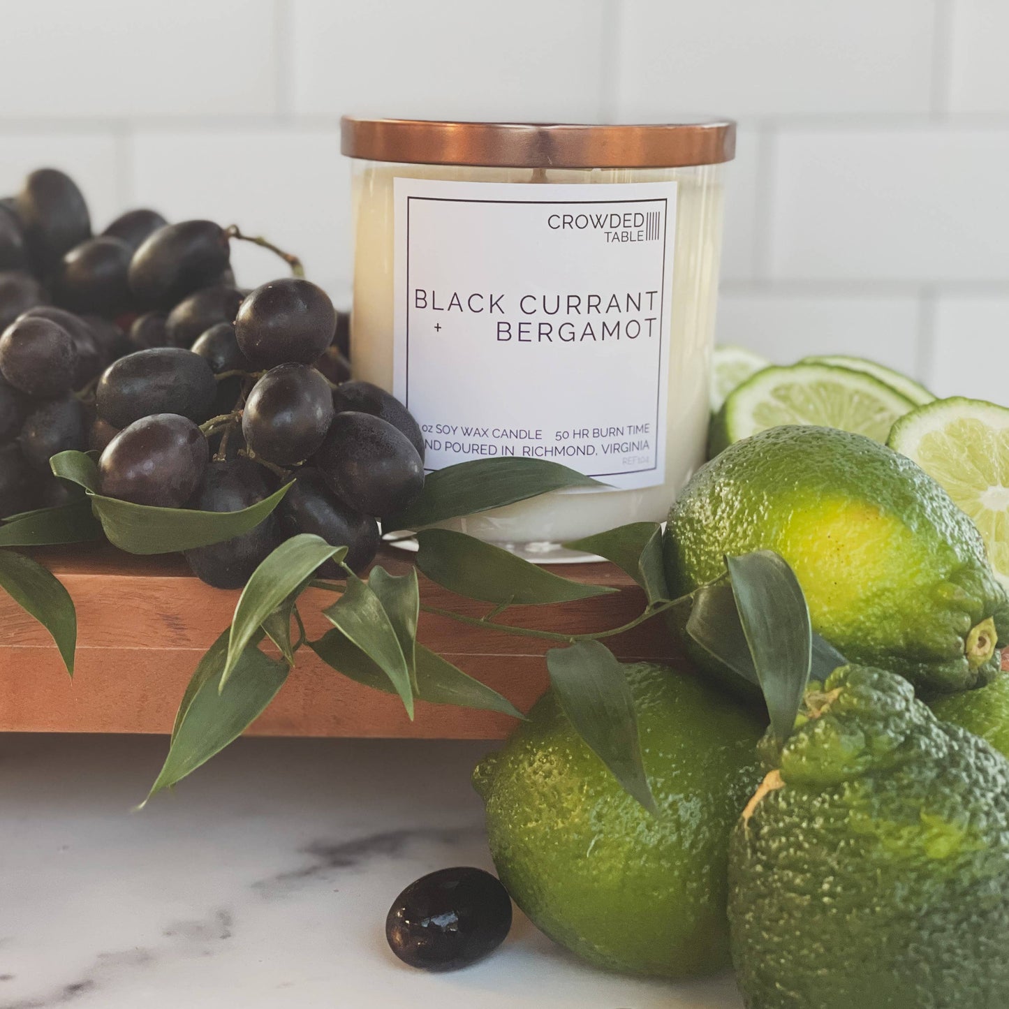 Black Currant + Bergamot 10 oz. Pure Soy Wax Candle