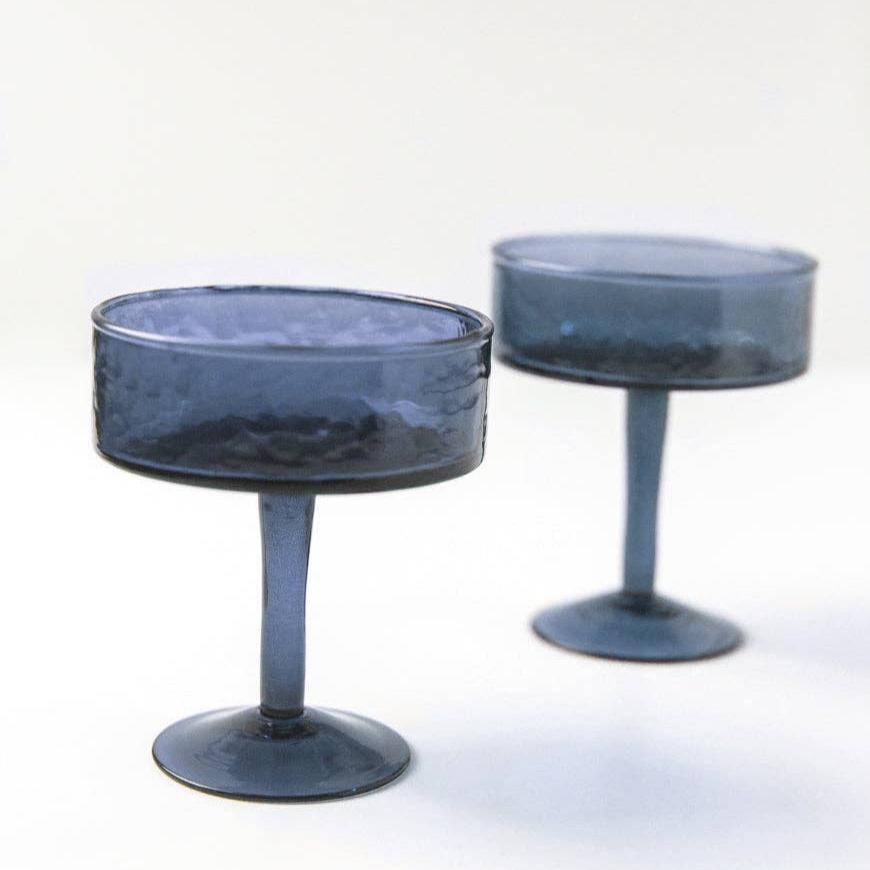 Handblown Hammered Cocktail Glass - Set | 2 (Available in 2 Colors)