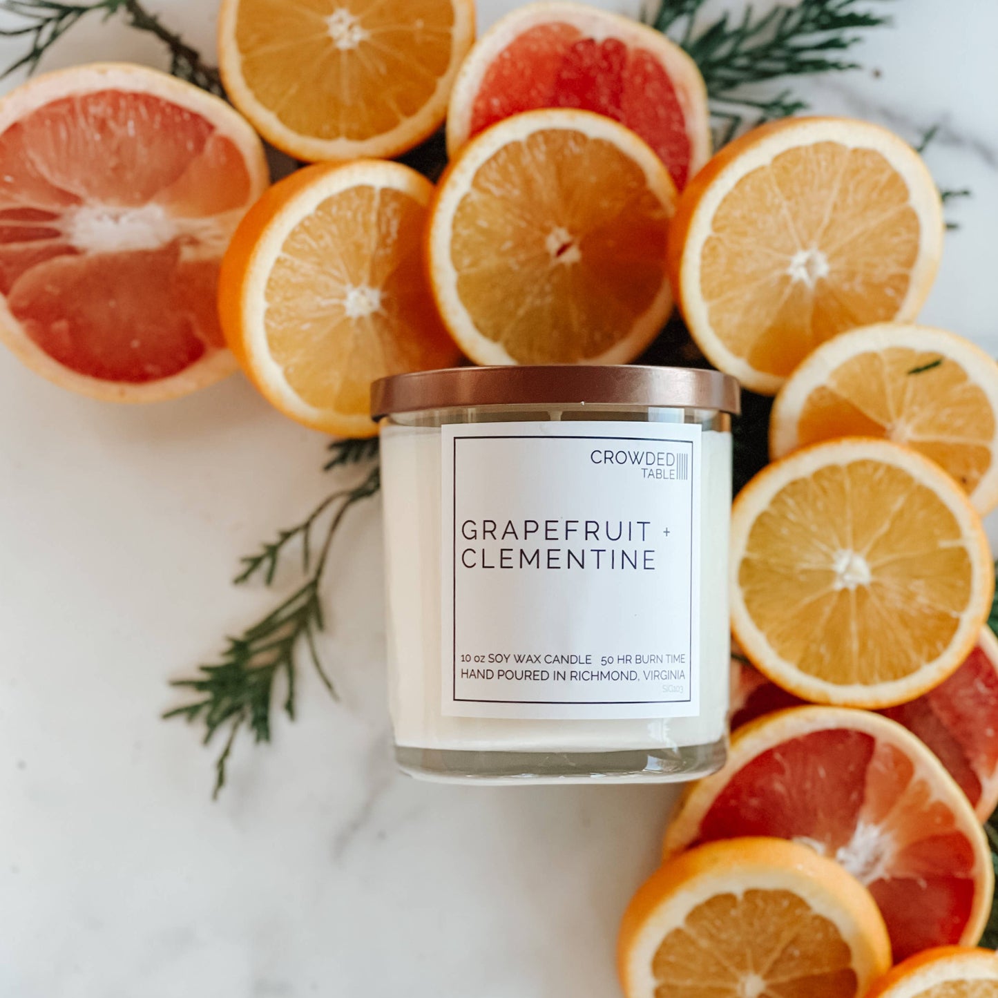 Grapefruit + Clementine 10 Oz. Pure Soy Wax Candle