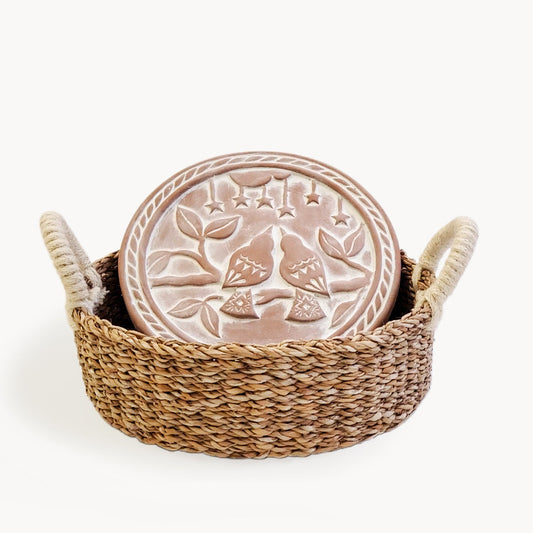 Bread Warmer & Basket - Lovebirds Round-0