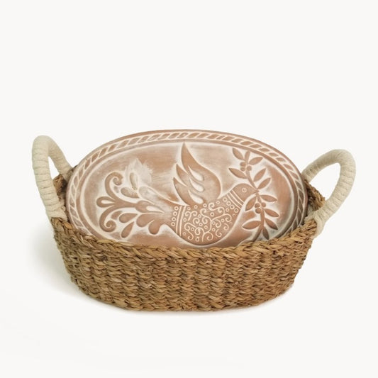 Bread Warmer & Basket - Bird Oval-0