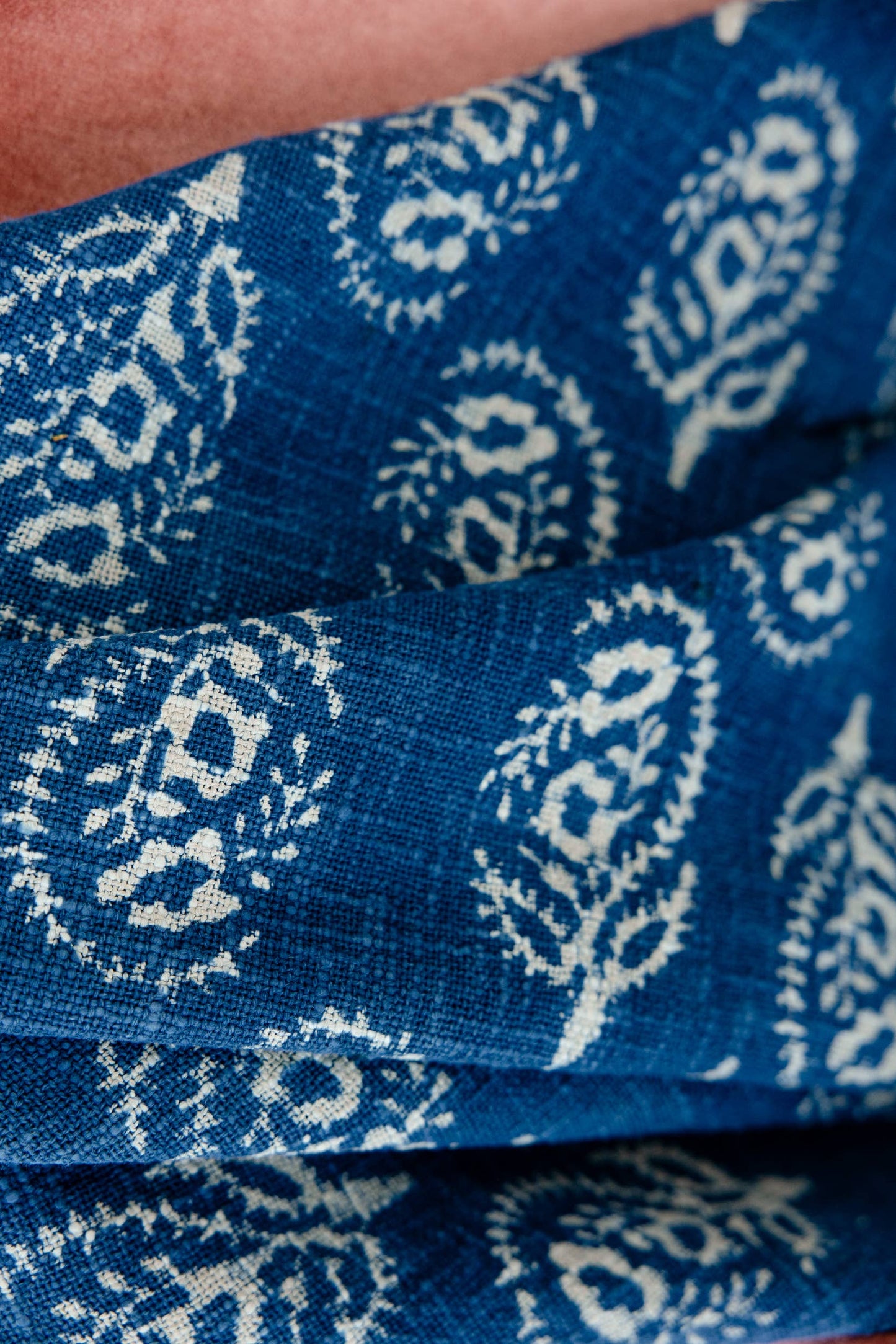 Cobalt Paisley Throw Blanket