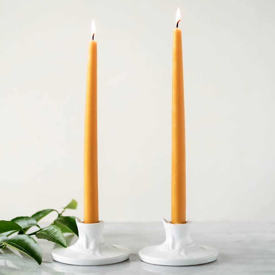 100% Pure Beeswax Taper Candlesticks