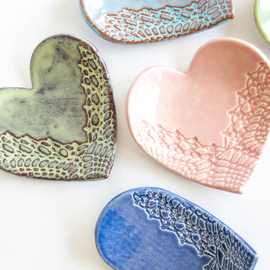 Heart Ring Dish Without Gold : Pink