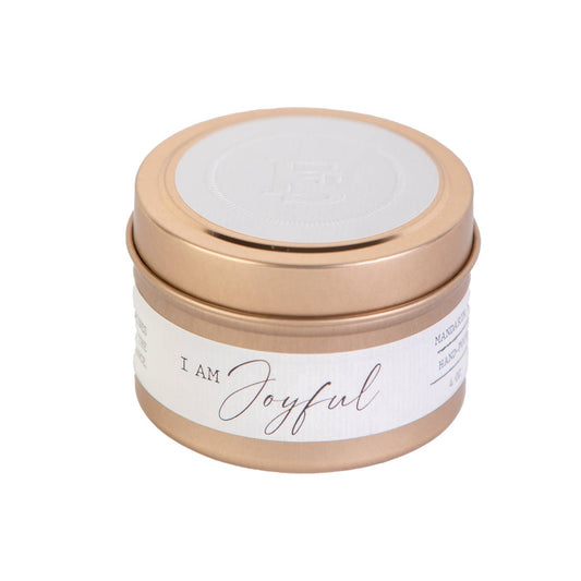 I AM Joyful Travel Tin Candle