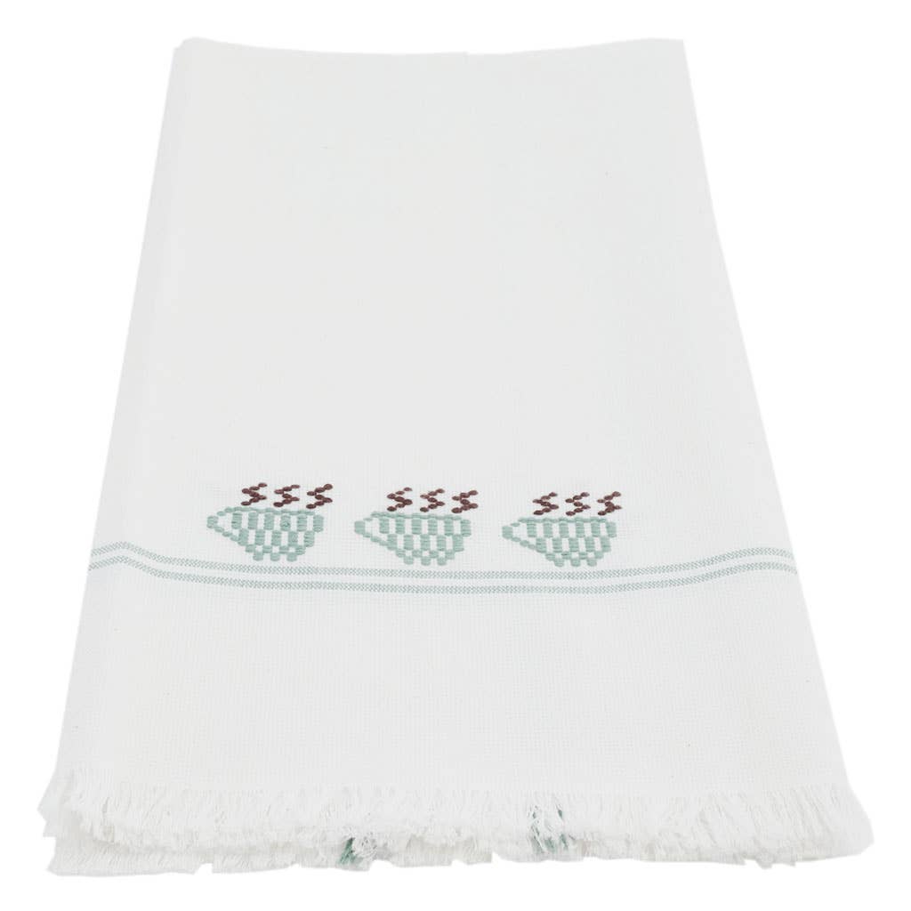 Jade 3 Teacups Towel