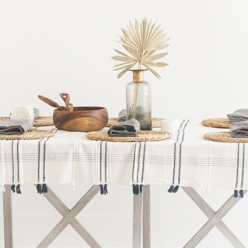 Ribbons Cotton Tablecloth-1