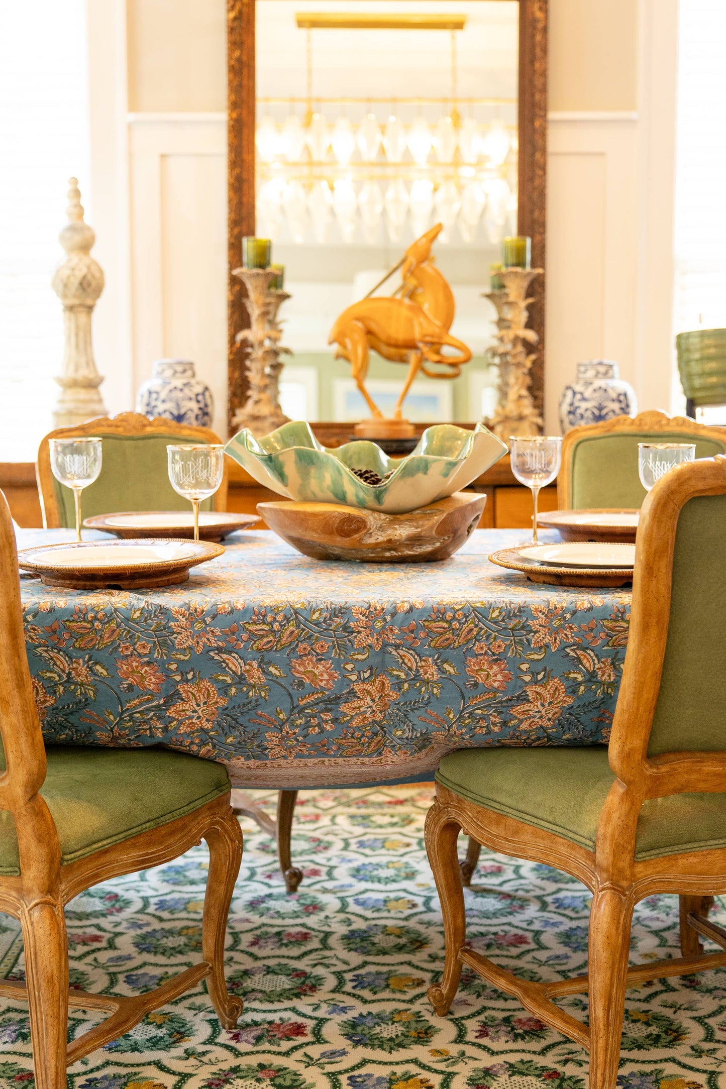 Tuscan Bloom Tablecloth: 90" x 108"