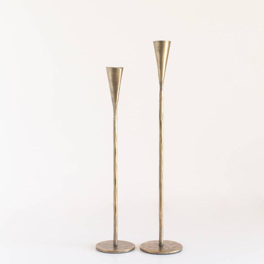 Phoenix Hand-Forged Iron Candle Stands | Set of 2-2