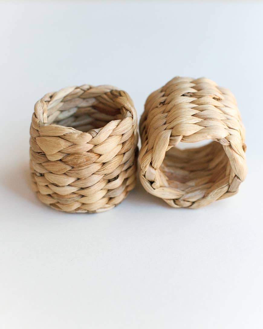 Water Hyacinth Napkin Rings - Set/4