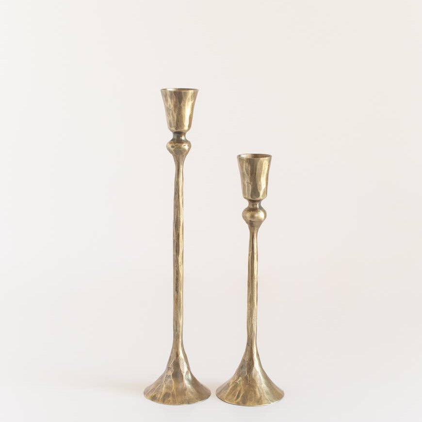 Gemini Hand-Forged Iron Candle Stands | Set of 2-0
