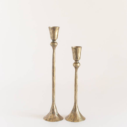 Gemini Hand-Forged Iron Candle Stands | Set of 2-0