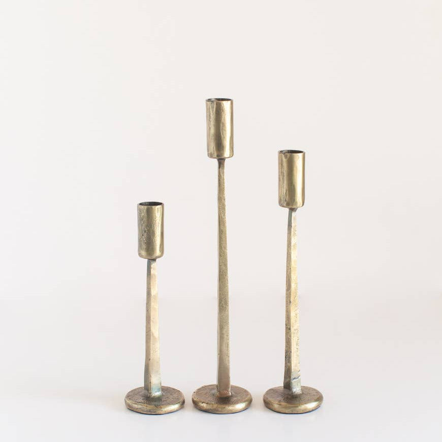 Dante Hand-Forged Iron Candle Stands | Set of 3-0