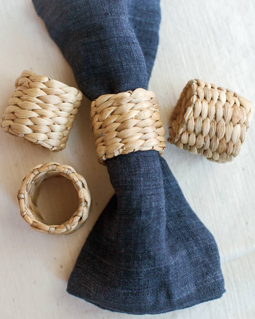 Water Hyacinth Napkin Rings - Set/4