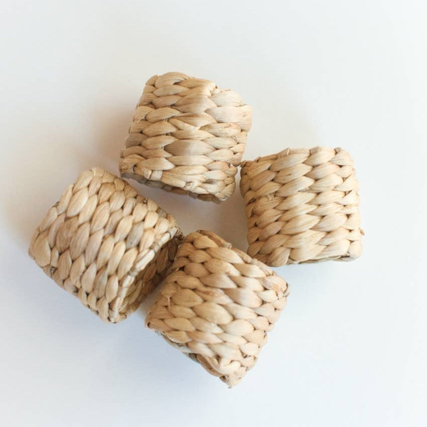 Water Hyacinth Napkin Rings - Set/4