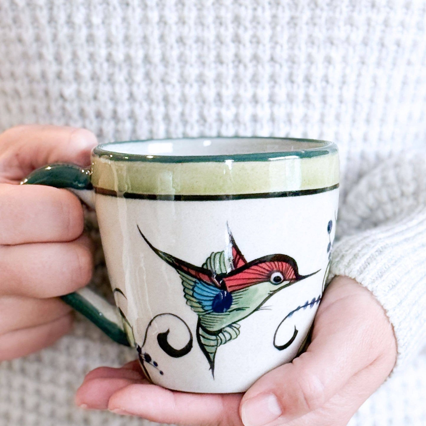Stoneware Hummingbird Mug
