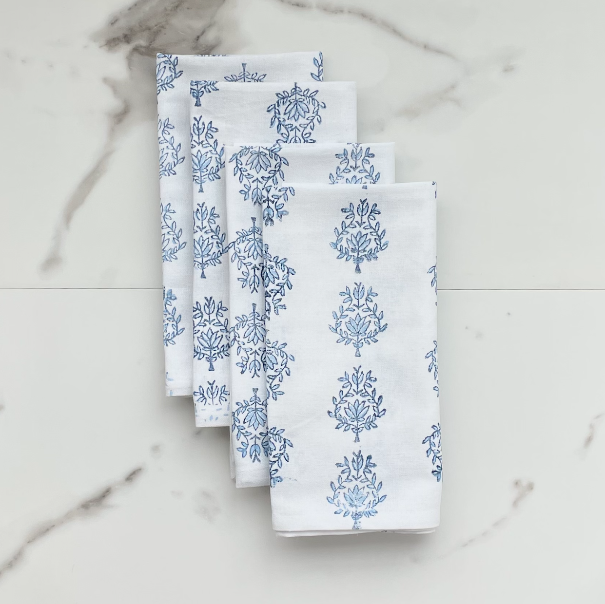 Dinner Napkins (set of 4) - Lotus, Uniform Blue and Navy