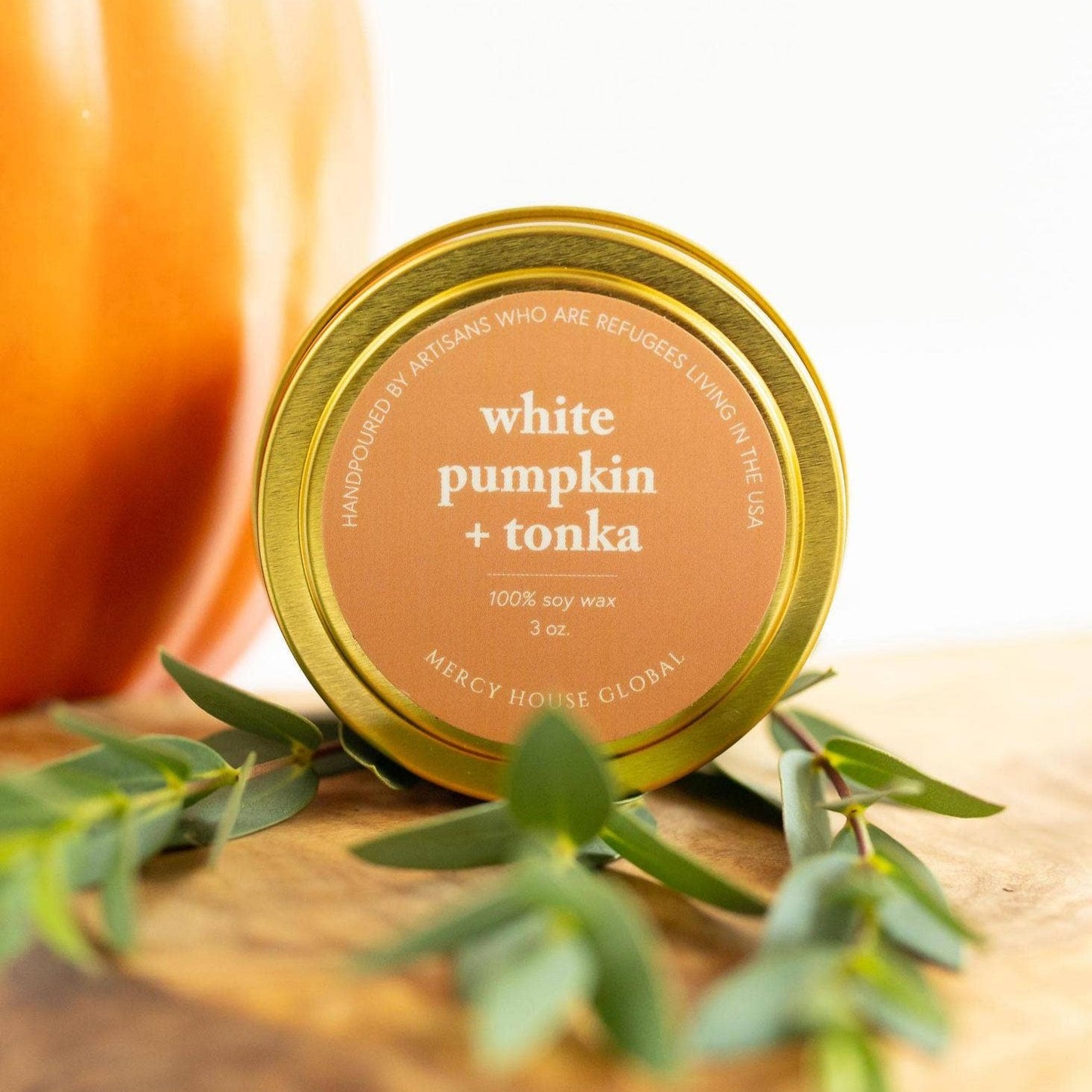 White Pumpkin + Tonka Candle | 3 oz. Tin