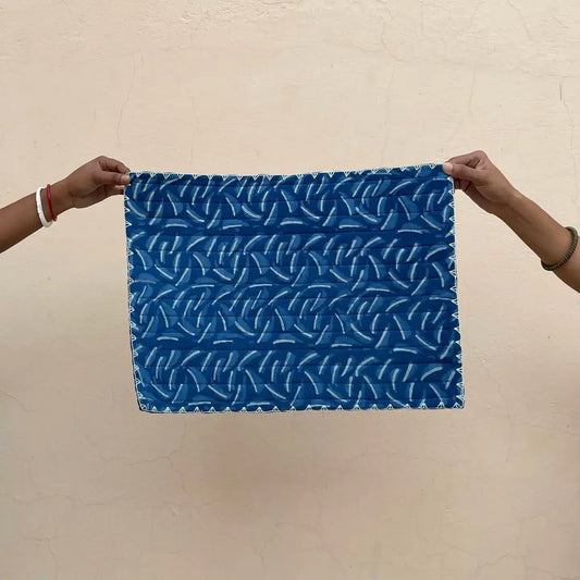 Handmade Quilted Placemats Fair-Trade (Set of 6): Neem Leaf