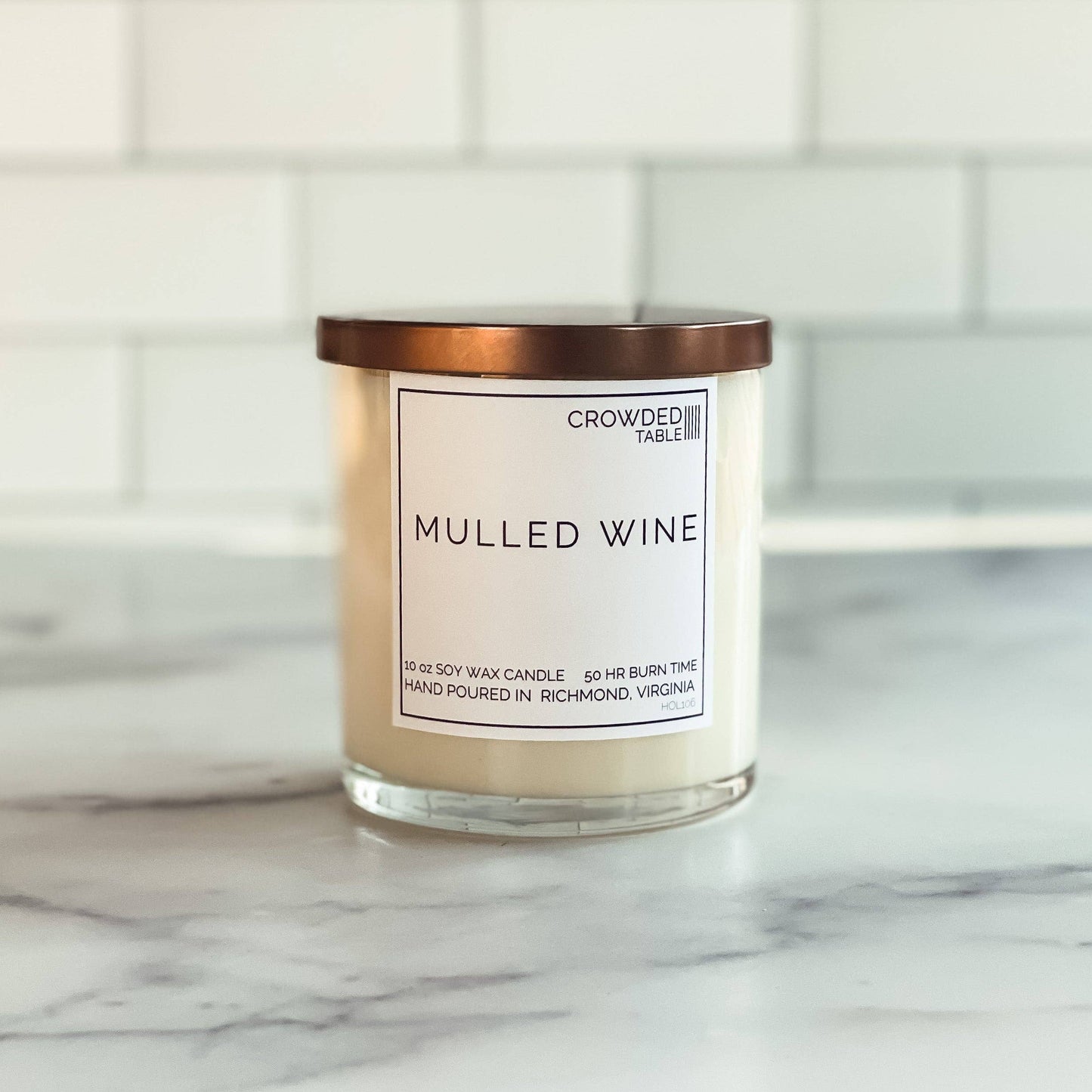 Mulled Wine 10 oz. Pure Soy Wax Candle: 10 oz. Pure Soy Wax Candle