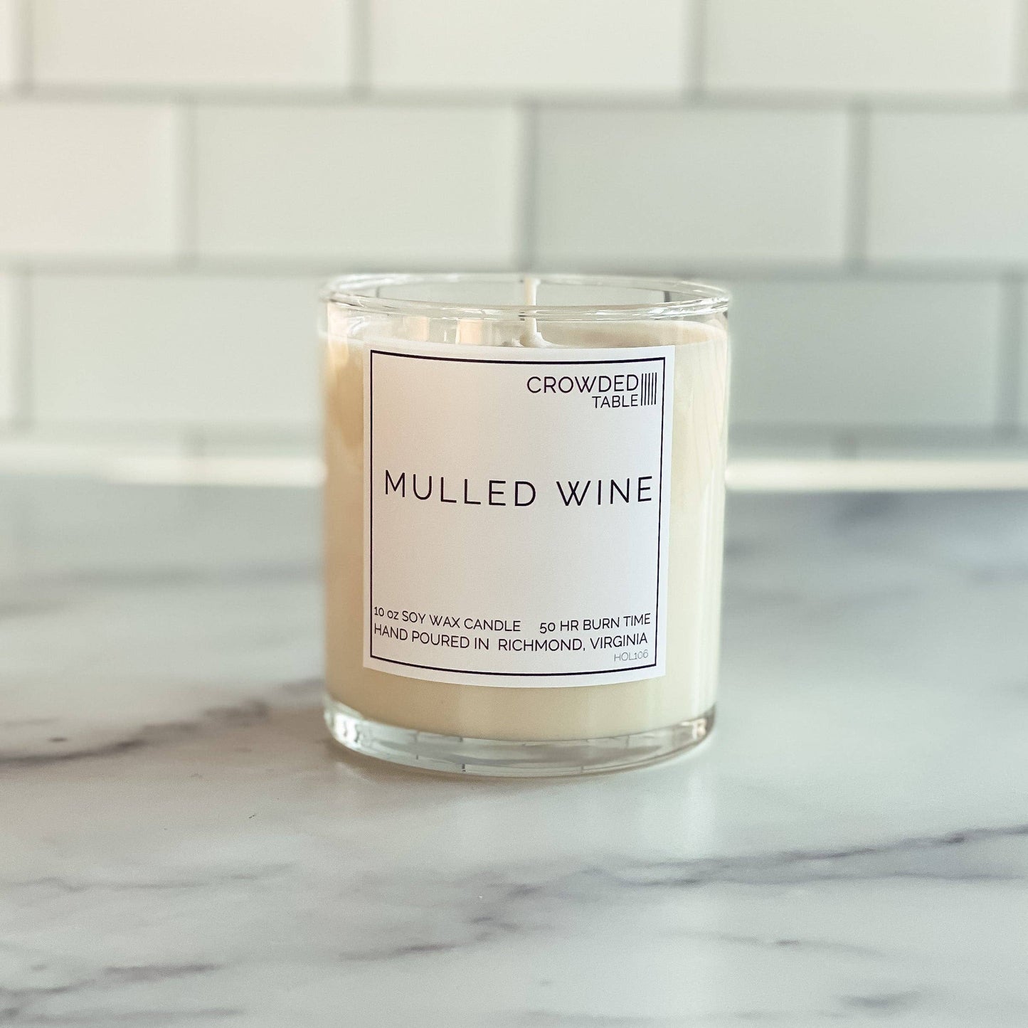 Mulled Wine 10 oz. Pure Soy Wax Candle: 10 oz. Pure Soy Wax Candle