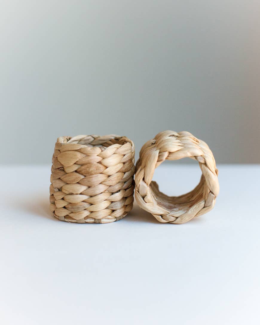 Water Hyacinth Napkin Rings - Set/4