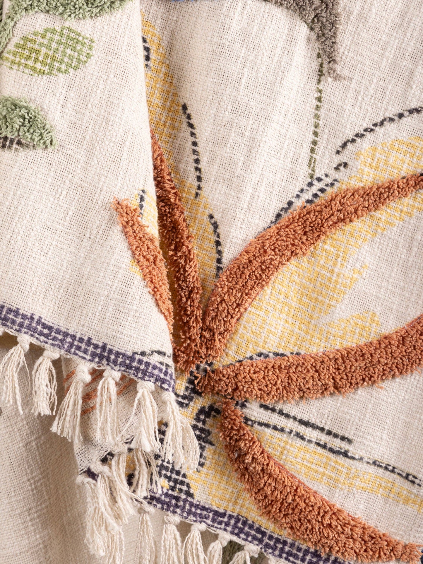Zurich Multicolor Floral Tufted Throw