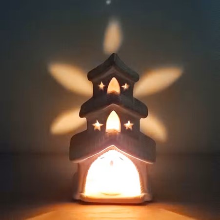 Terracotta Tea Light Candle Holder - House