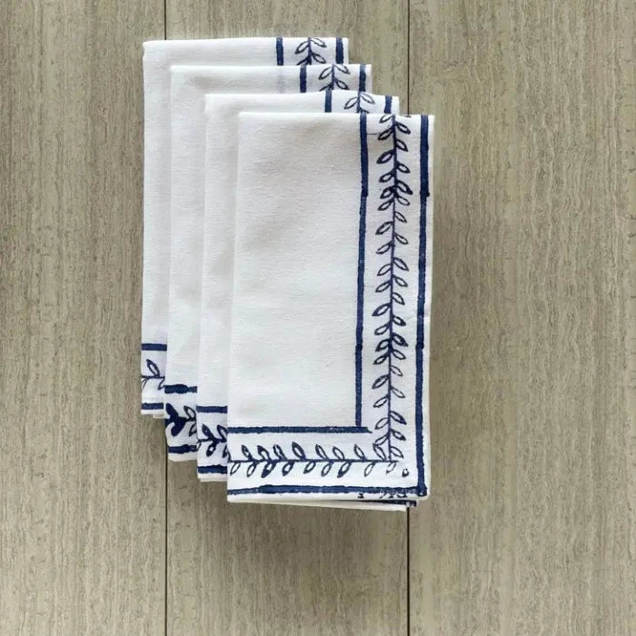 Vine Border Dinner Napkins (Available in 2 Colors)